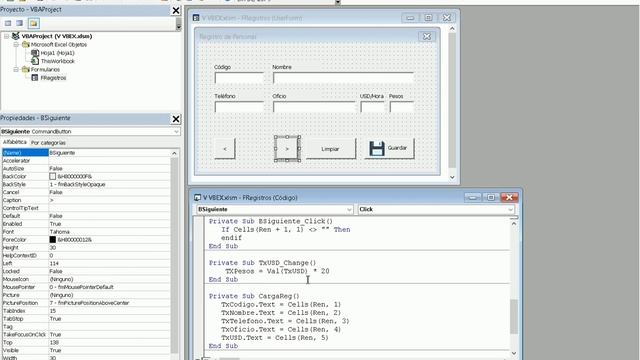 Visual Basic Excel #3 Mostrar en el formulario los registros almacenados en la hoja de cálculo. смотреть онлайн