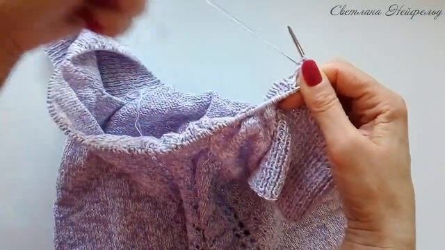 РЕГЛАН СНИЗУ Убавление петель в регланных линиях
