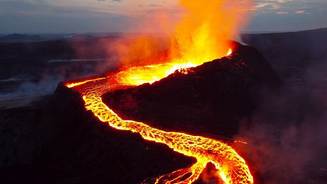 The Best Drone DJI Mavic Mini 2  Drone Video of ICELAND VOLCANO Eruption🌋