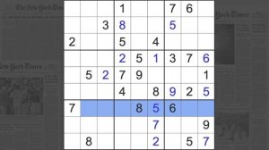 Sudoku solution – New York Times sudoku 24 November 2022 Hard level