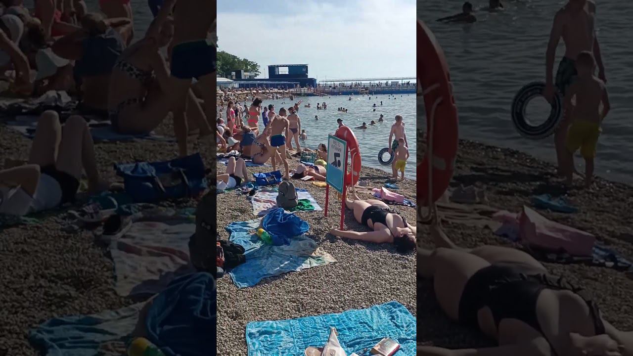 Анапа. Вечерняя обстановка на пляже Высокий Берег. #анапа #курорт #море #пляж #отдых