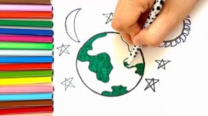 КАК НАРИСОВАТЬ ЗЕМЛЮ ШАГ ЗА ШАГОМ