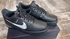 Nike Air Force 1 LV8 Utility black/white-black UNBOXING + ON FEET