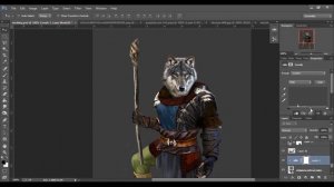 Lone Wolf Photo Bashing Work Process | Speed Art (Photoshop)