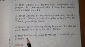 Sub: Islam For Children. Class - 1, Lesson, 5.