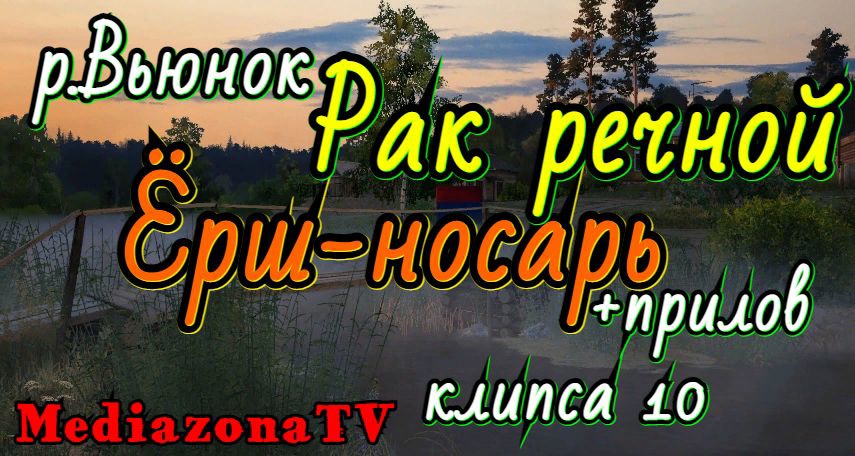 #рр4 р.Вьюнок Рак речной  Ёрш-носарь + прилов 29.04