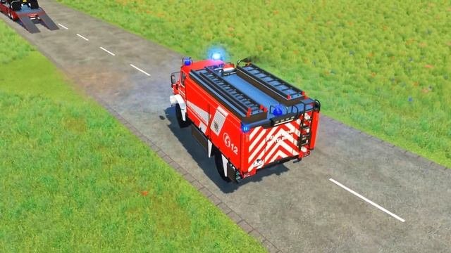 TRANSPORTING AMBULANCE, FORD POLICE, SERVICE TRUCK, FIRE DEPARTEMENT, MERCEDES MINI BUS - FS22