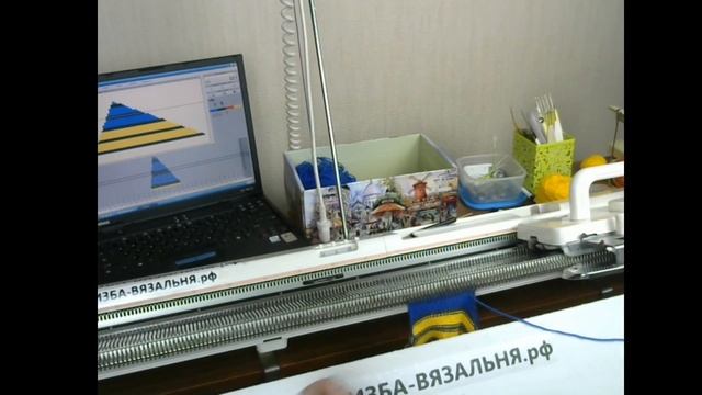 Лоскутное вязание на машине⚡Машинное вязание оригинальной шапочки пэчворк   №69⚡crazy patchwork
