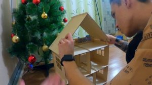 СОБИРАЕМ ДЕРЕВЯННЫЙ КУКОЛЬНЫЙ ДОМИК/ СБОРКА И ОБЗОР КУКОЛЬНОГО ДОМИКА ИЗ ФАНЕРЫ