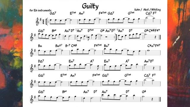 Guilty (Kahn) Backing track + score for Eb alto instruments смотреть онлайн