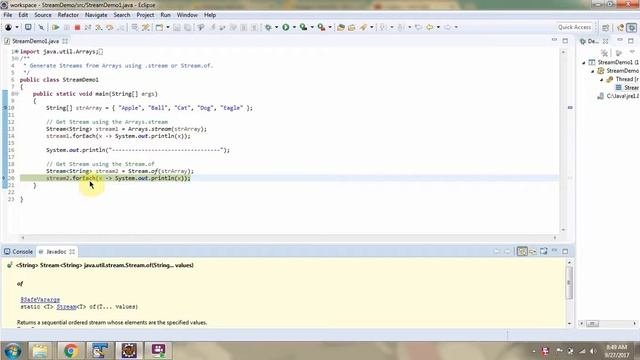 How to generate stream from arrays and collections? | Java 8 streams | Streams in Java 8