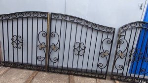 Кованые ворота и калитка холодная ковка/ Распашные ворота из профильной трубы