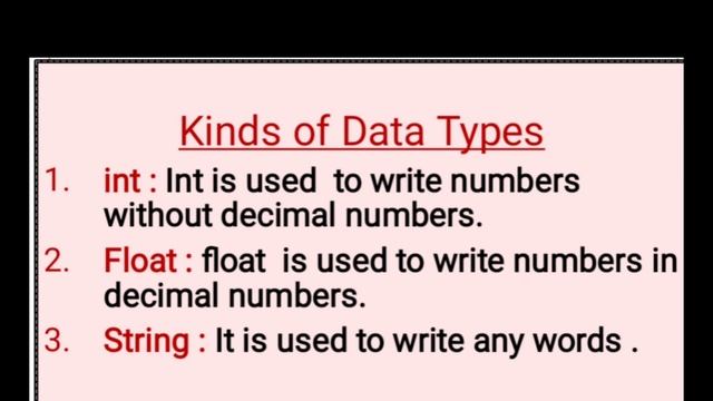 This video is all about data types, variables and print function of Python.