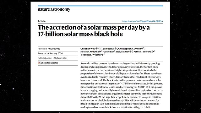 ASTRÔNOMOS DESCOBREM O OBJETO MAIS BRILHANTE DO UNIVERSO E PASMEM É UM BURACO NEGRO смотреть онлайн