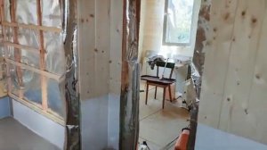 Баня ч.40 Отделка стен мойки и вентиляция