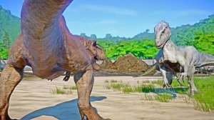 Jurassic World Dominion Giganotosaurus vs  Camp Cretaceous Dinosaurs Fight