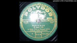 La Môme Piaf & Raymond Asso : Partance