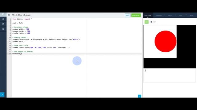 Python Graphics using Variables