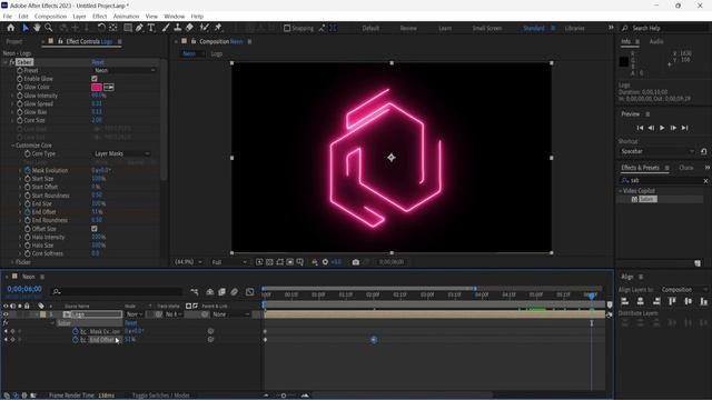 Neon Logo Animation Tutorial in After Effects