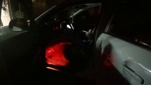 подсветка салона в ноги на Митсубиси асх