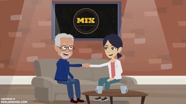 Перетяжка мягкой мебели - мультипликационная реклама