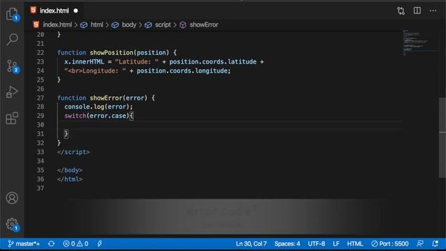 HTML5 Geolocation API Tutorial | Handling Errors & Rejections | HINDI