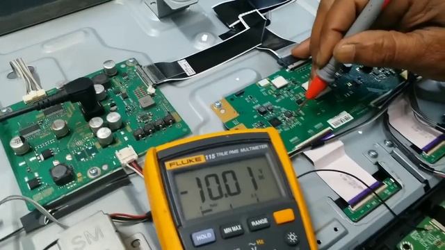 SONY 43" LED TV # PANEL OR DISPLAY VERTICAL THIN LINE, HOW TO REPAIR смотреть онлайн