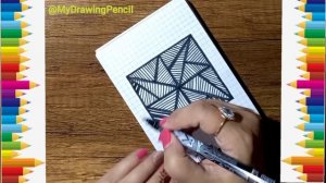 3D Geometrical Pattern, easy to draw #speeddrawing #shorts