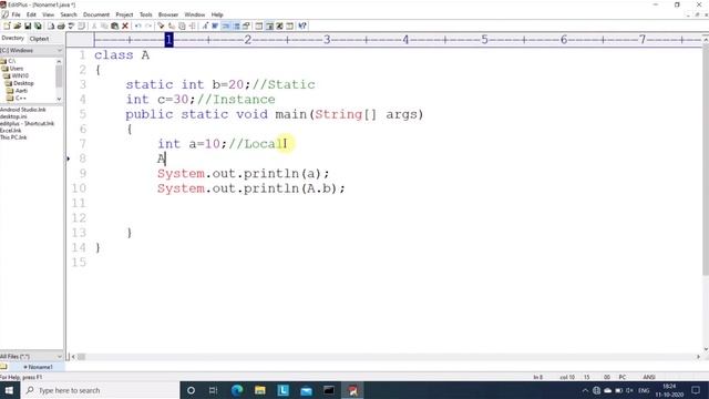Local, Static and Instance variables in Java | Learn Coding