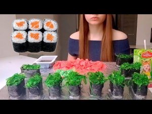 ASMR | Суши/роллы, чука | Sushi/rolls, chuka не MUKBANG