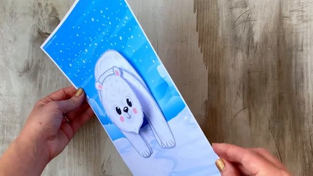 Поделки «Северные животные», морж и белый медведь, из бумаги для детей шаблоны аппликации в сад