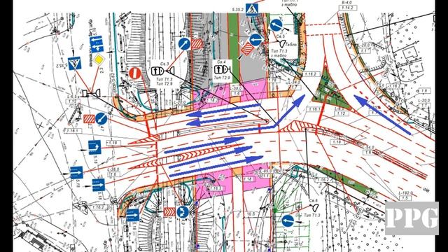 ЗАПОРОЖСКИЙ МОСТ, Главные перекрестки, схема дорожной разметки, дорожных знаков и проезда.