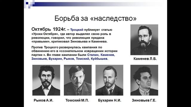 Внутрипартийная борьба в 20 е годы