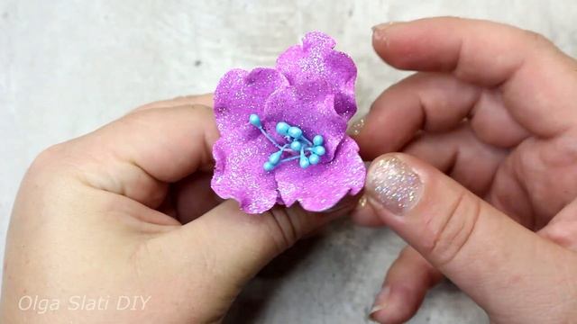 МК Цветы из фоамирана своими руками ? DIY Flores de foamiran