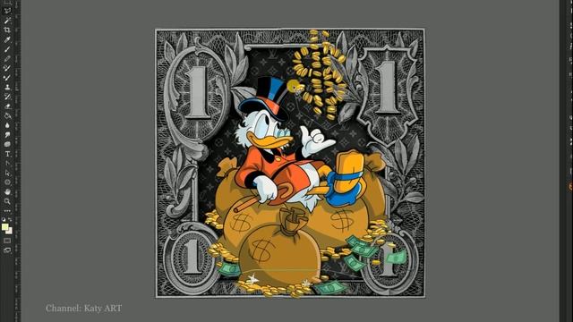 ДЕНЕЖНАЯ КАРТИНА - Скрудж Макдак и один доллар | Scrooge McDuck
