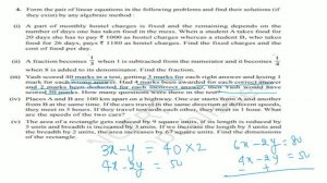 Linear Equation NCERT Class 10th exercise 3.5 Question 4 |Our Education|