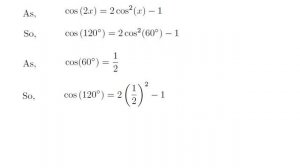 cos120 | cos(120)| cosine of 120 degree | Third Method