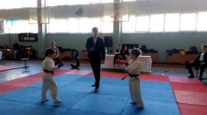 Карате 7 -8 лет. Спарринг.