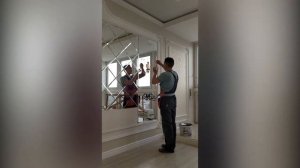 Монтаж бра на зеркало. Чистовой электромонтаж