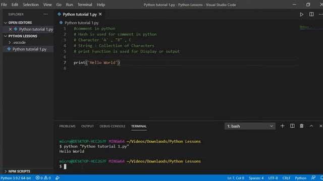 Print Function and comment : # 4 Python 3 tutorial in Urdu\Hindi