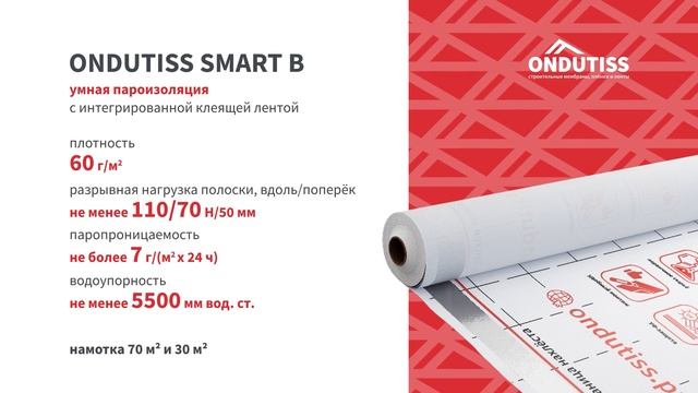 Строительные плёнки и мембраны_ONDUTISS SMART_Новый ассортимент 2023