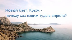 Новый Свет, Крым - почему мы ездим в апреле?