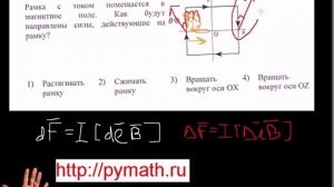 Егэ физика А15. Рамка с током