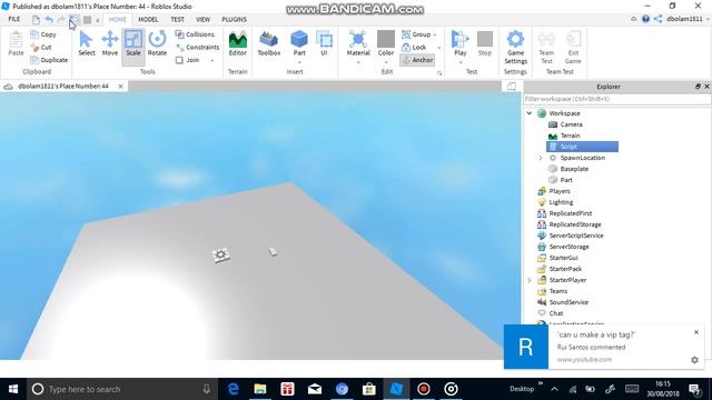 ROBLOX Tutorial | How to make a VIP TAG/Overhead GUI смотреть онлайн