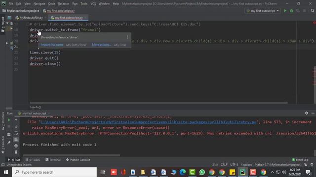 Automation and unittesting using selenium python