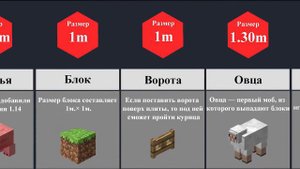 Сравнение размеров в Майнкрафт