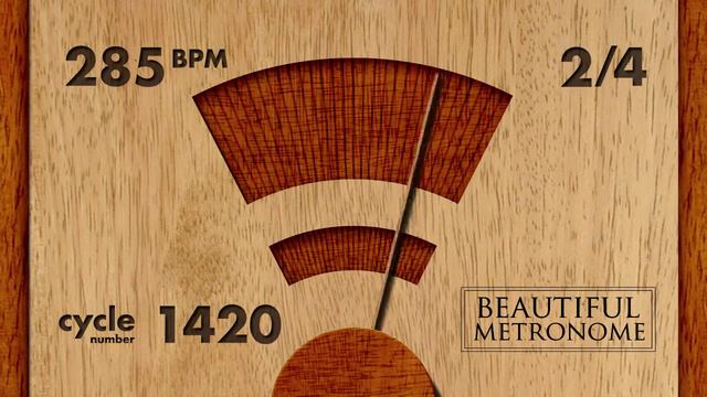 285 BPM 2/4 Wood Metronome HD смотреть онлайн