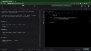 LeetCode 28. Implement strStr() - python 3 and goLang (easy)
