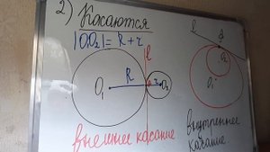 Взаимное расположение двух окружностей.6 класс