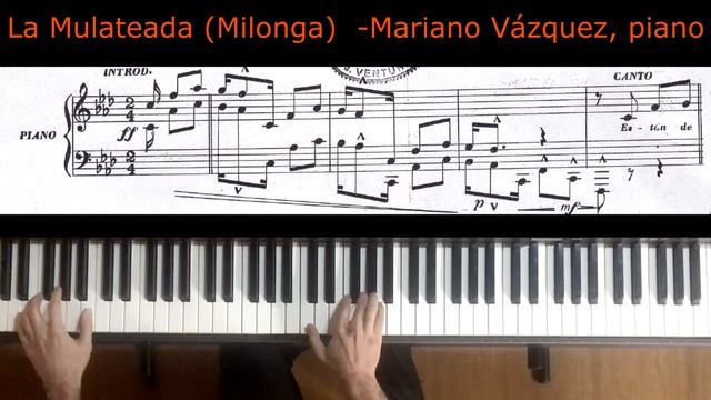 La Mulateada (Milonga) Piano Solo смотреть онлайн